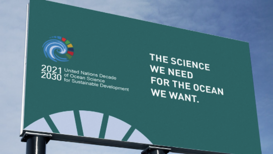 Poster with logo an text "The science we need for the ocean we want"