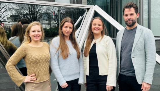 From left: Mona Koster Johannesen, Lena Øverland, Ylva Røyrvik and Thomas Bryde are working to establish the Young People's Ocean Panel.