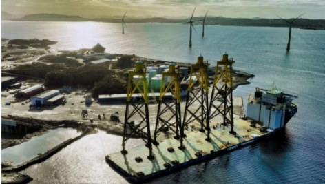 Picture of offshore wind turbines